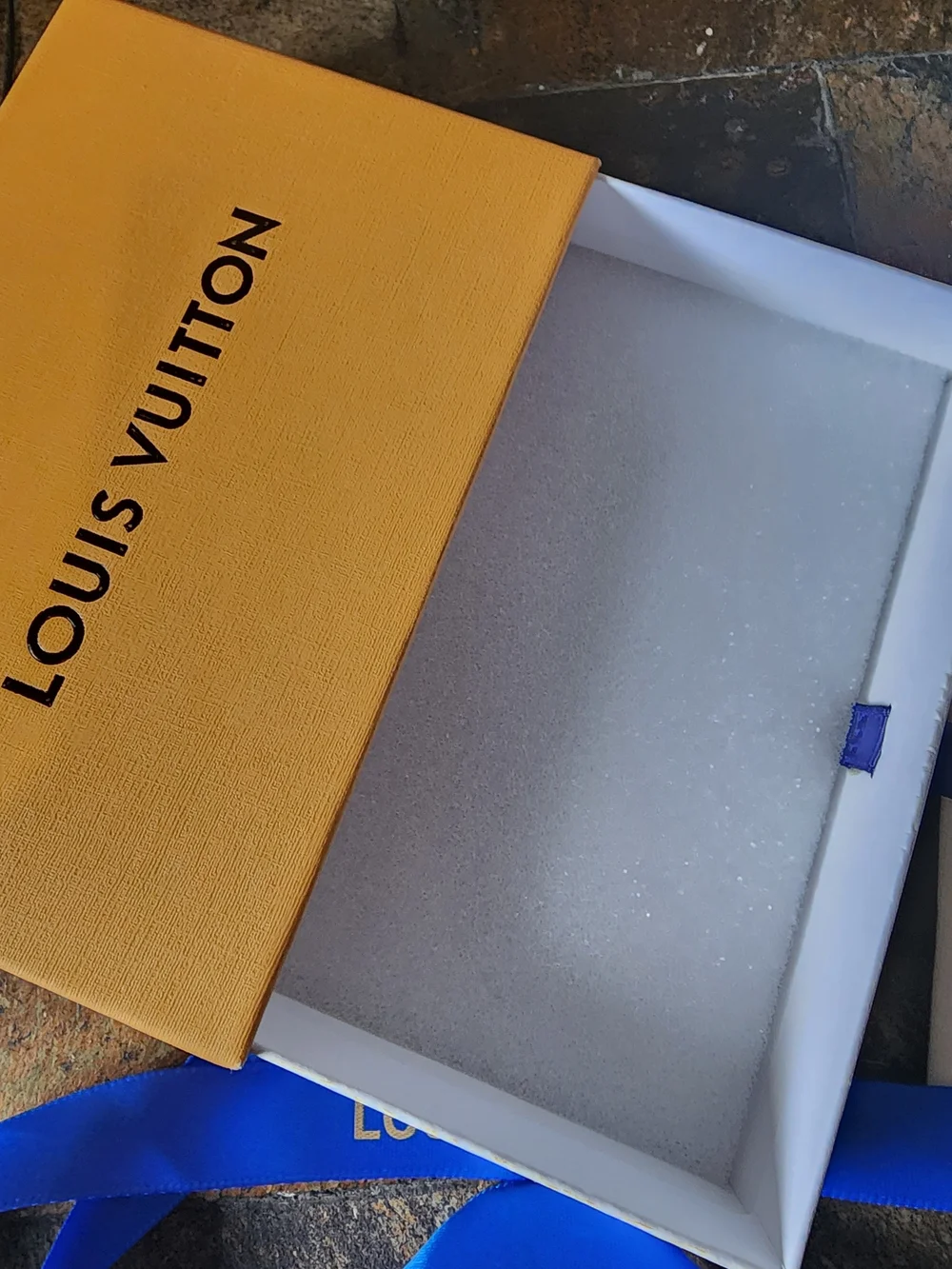 Louis Vuitton Box- Blue Branded Ribbon and Dust Bag Set